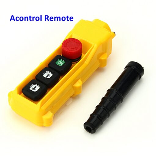 2-Button Crane Chain Hoist Pendant Controller - ABS Plastic Remote Switch For Lifting Equipment